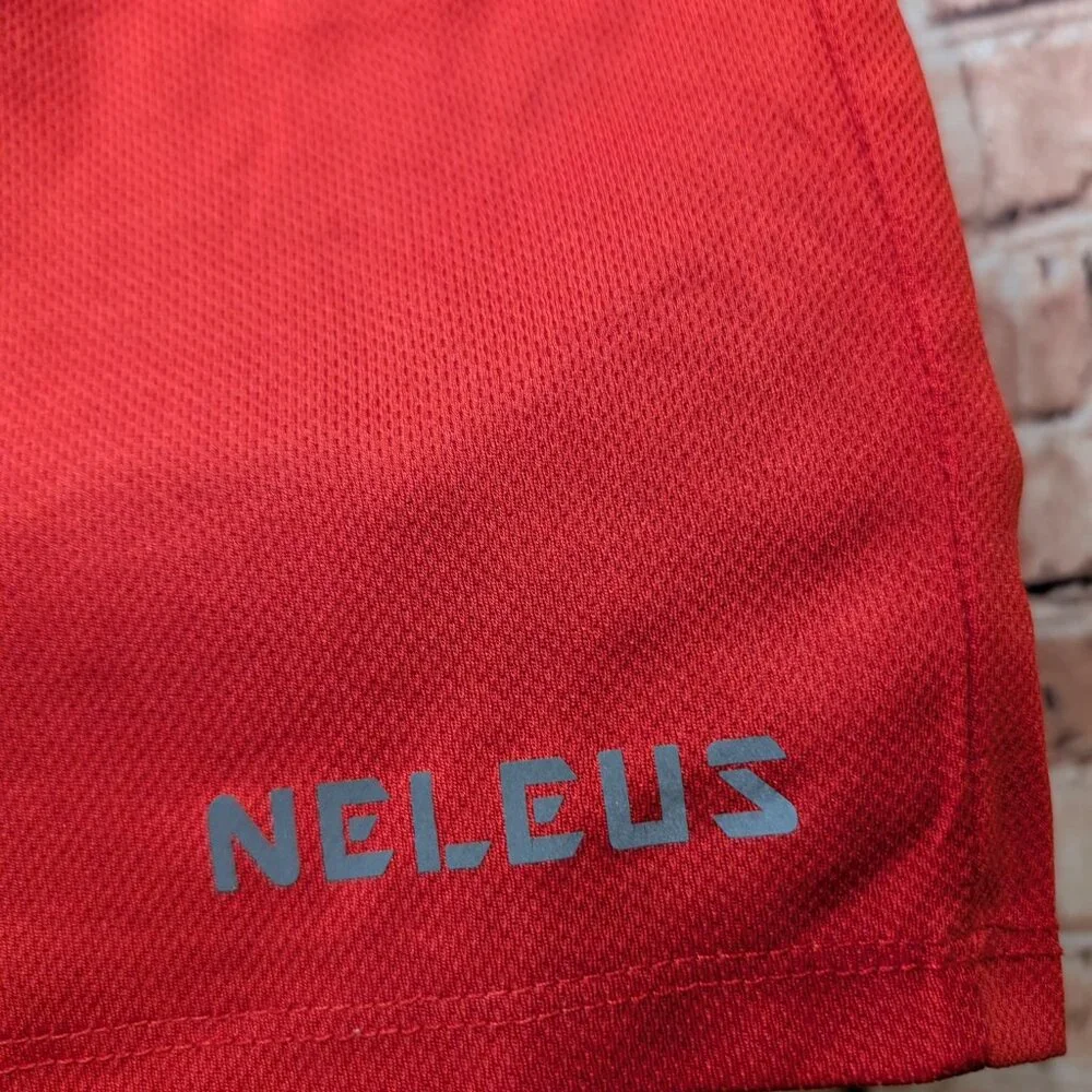 Neleus Sports Shorts RED Size Large